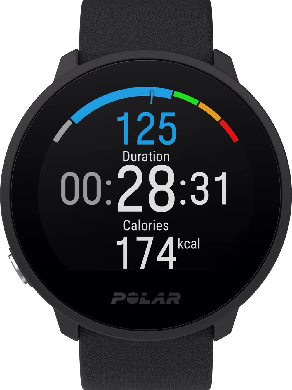 NWOB POLAR Black Fitness Smartwatch with Heart Rate & Calorie Tracking